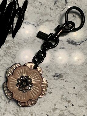 Coach Crystal Tea Rose Bag Charm